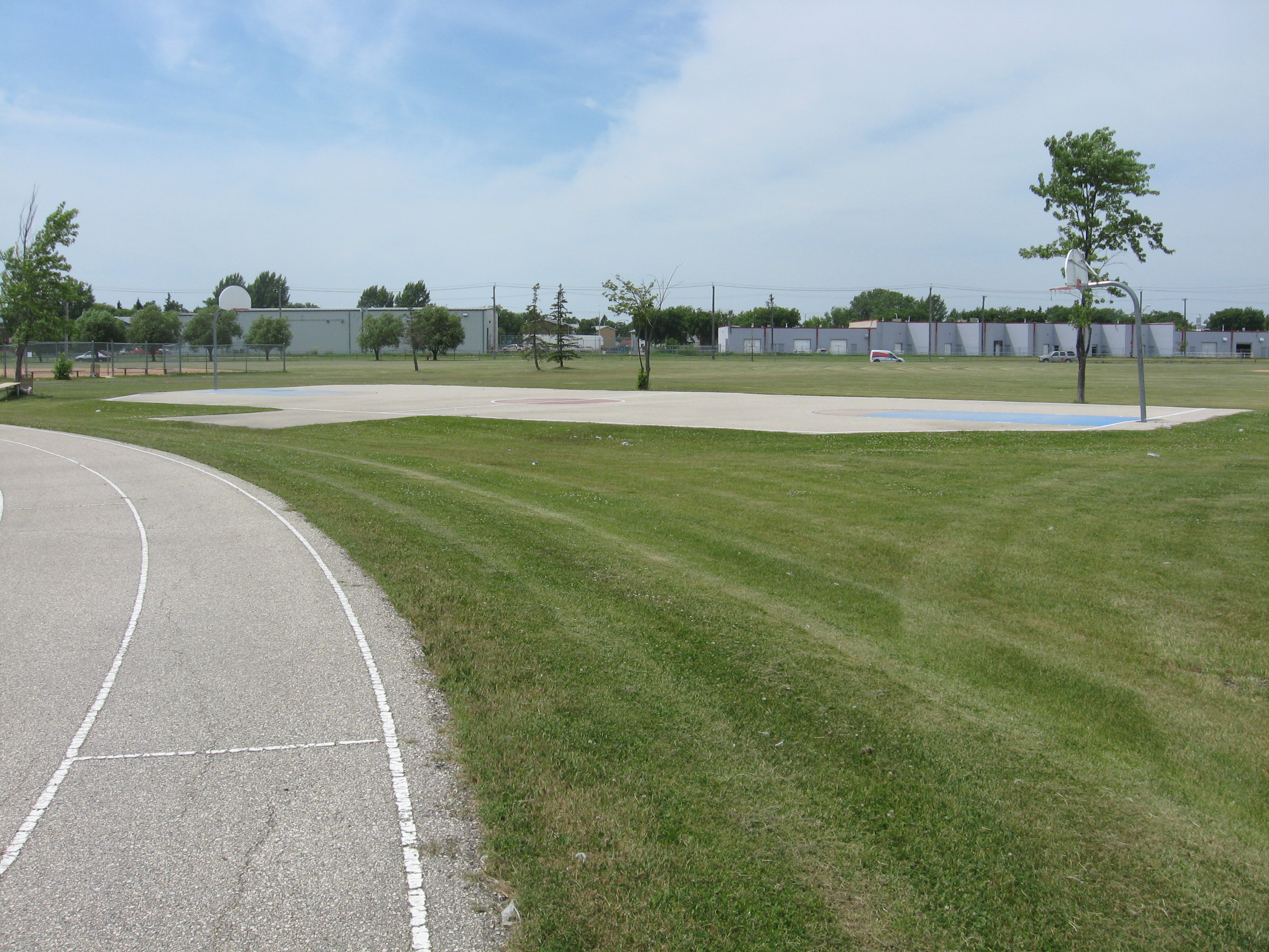 Paved Outdoor Basketball Court
